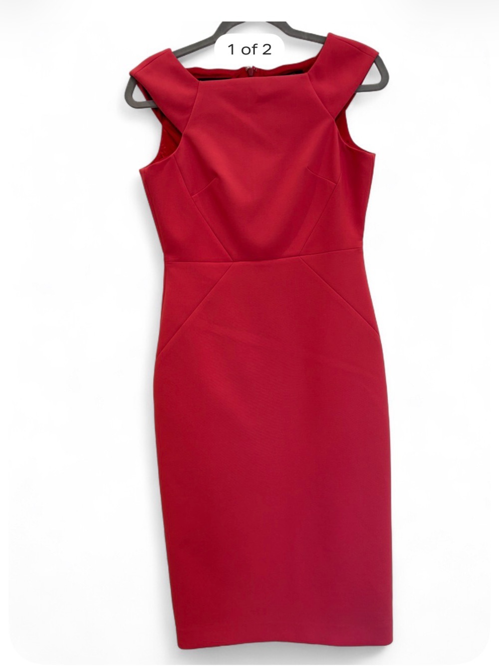 Brooks Rose Pink Cap-Sleeve Midi Sheath Dress